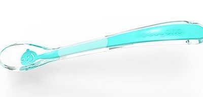 BabyOno: Silikónová lyžička BABY´S SMILE (tyrkysová)