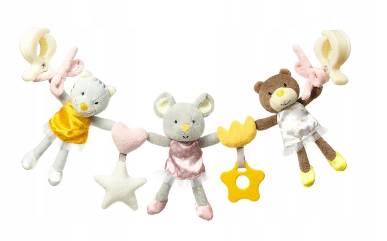 BabyOno: Závesná hračka Ballerinas (sivá)