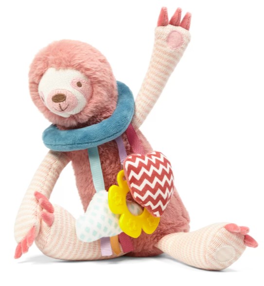BabyOno: Závesná hračka Sloth Lenny (púdrová)