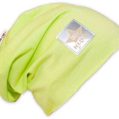 Bavlnená čiapočka Baby Nellys ® - limetka, vel. 92/98