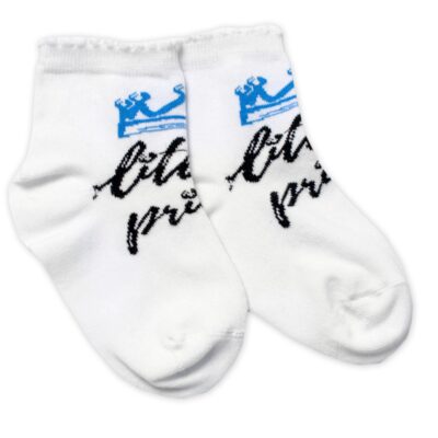 Bavlnené ponožky Little prince - biele, veľ. 104/116