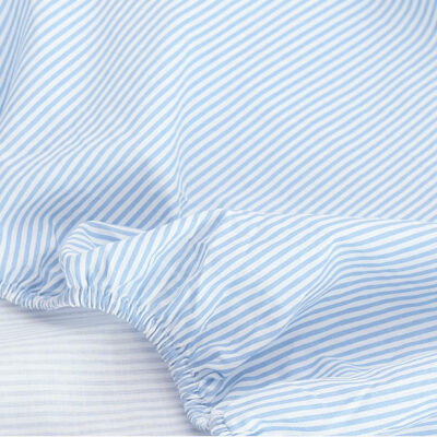 Bavlněné prestieradlo do postielky 60x120cm - modrý jemný prúžok