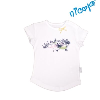 Bavlnené tričko Nicol, Morská víla - krátky rukáv, biele, vel. 56