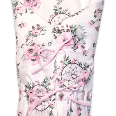 Povlak na retro zavinovačku LALLY Sny Jednorožca (biely)