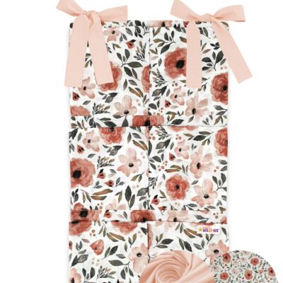 Baby Nellys: Bavlnený vreckár na postieľku (Begónie)