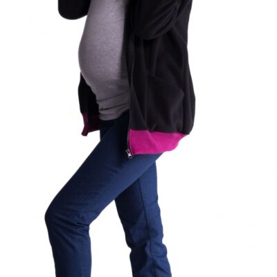 Be MaaMaa Mikina s kapucňou nielen pre tehotné - čierna