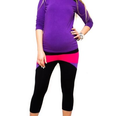 Be MaaMaa Športové, elegantné 3/4 legíny RENA - vzor č. 2