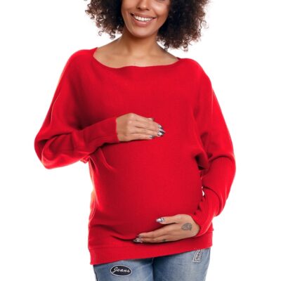 Be MaaMaa: Svetrík kimono Lora (červený)