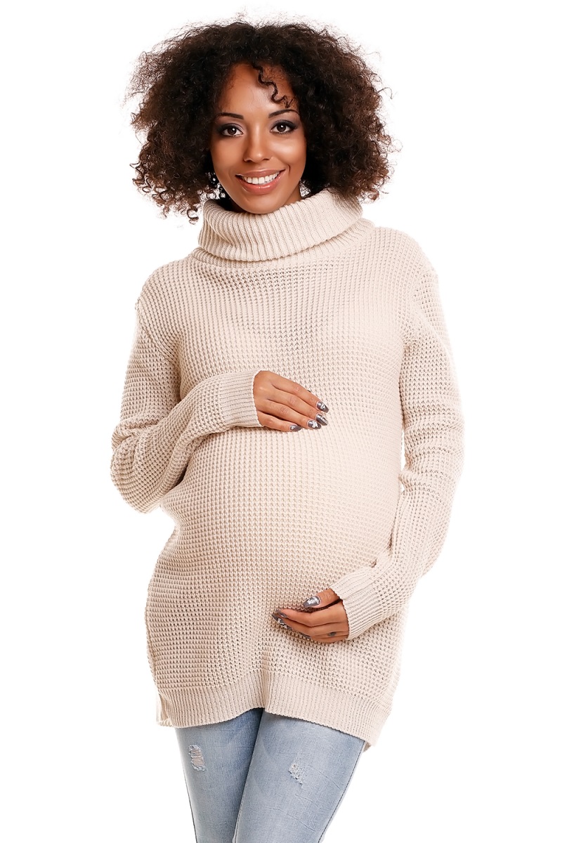 Be MaaMaa: Sv. béžový svetrík POLY (L/XL)