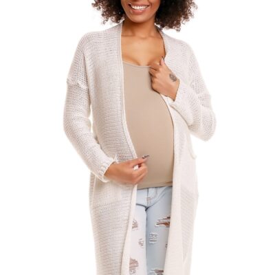 Be MaaMaa: Biely sveter s vreckami MERY