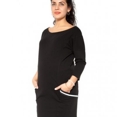 Be MaaMaa Těhotenská šaty Bibi - čierne  - S