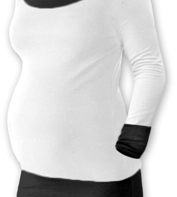 Be MaaMaa Tehotenská tunika DUO - bielo / čierna