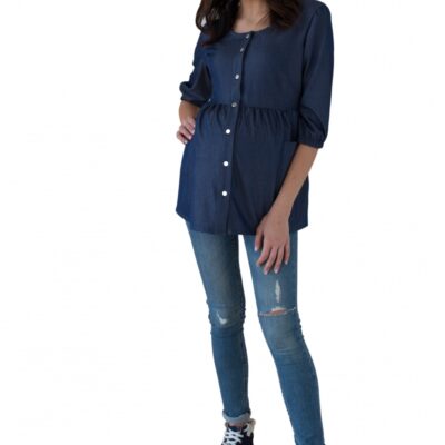 Be MaaMaa Tehotenská tunika Kr. rukáv - granat, vel. XL