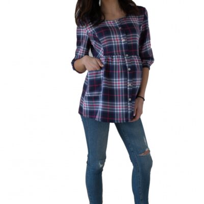Be MaaMaa Tehotenská tunika Kr. rukáv - kostka, vel. L