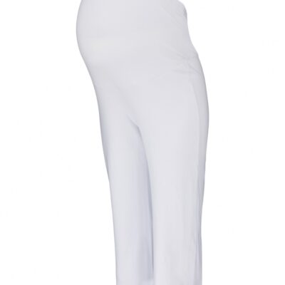 Be MaaMaa Tehotenské 3/4 tepláky s elastickým pásom - biele, vel´. L