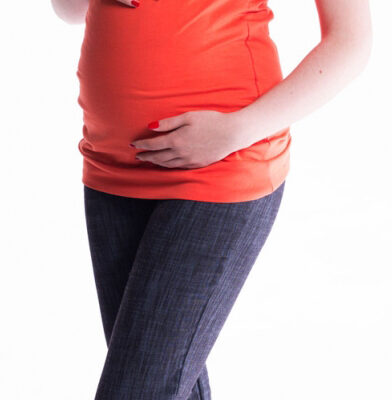 Be MaaMaa Tehotenské a dojčiace tričko s kapucňou, kr. rukáv - pomaranč