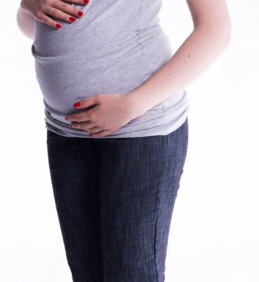 Be MaaMaa Tehotenské a dojčiace tričko s kapucňou, kr. rukáv - sivý melír