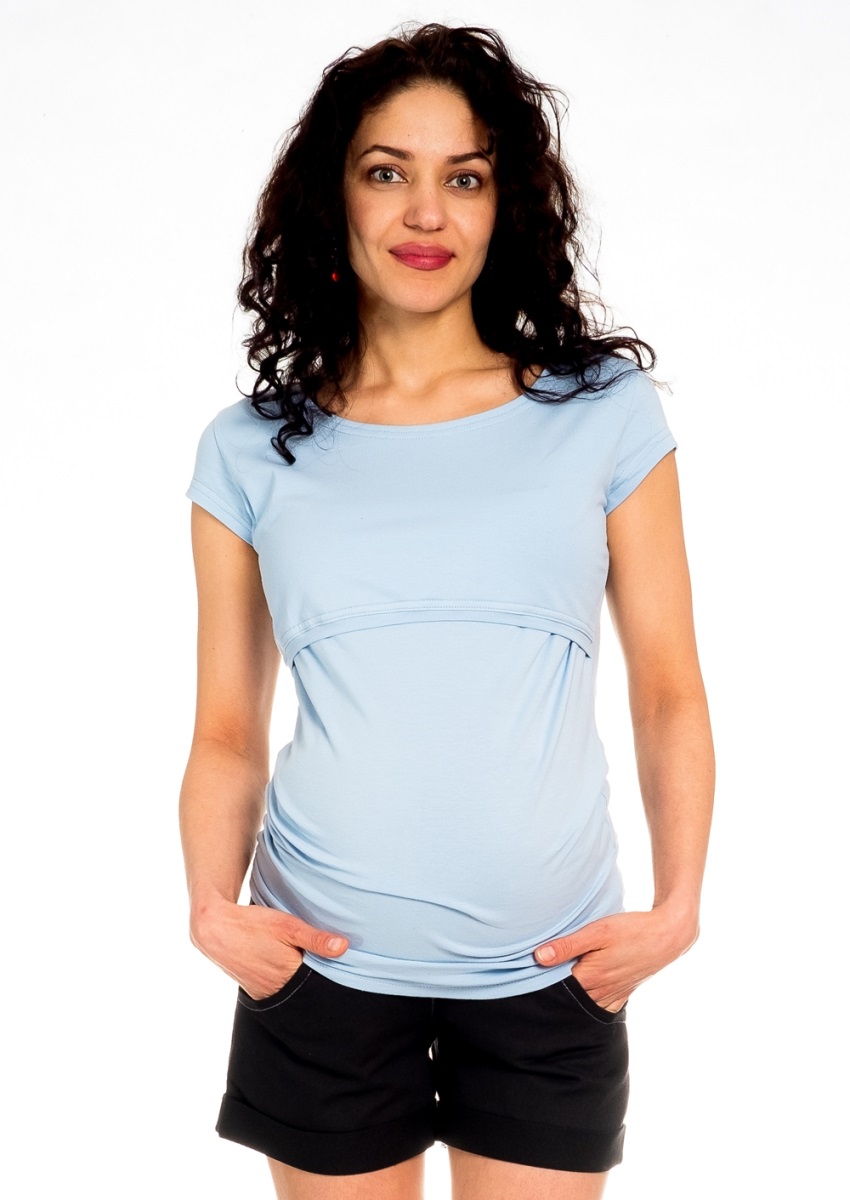 Be MaaMaa Tehotenské kraťasy Jeans - čierne, veľ. L