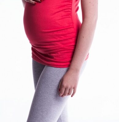 Be MaaMaa Tehotenské legíny - sivý melír, veľ. XL