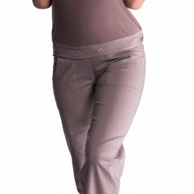 Be MaaMaa Tehotenské nohavice s trakmi - béžové