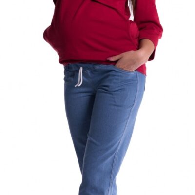 Be MaaMaa Tehotenské nohavice - svetly jeans