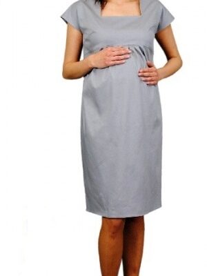 Be MaaMaa Tehotenské šaty ELA - oceľová
