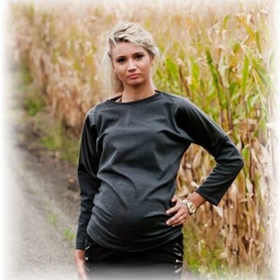 Be MaaMaa Tehotenské tričko / blúzka ELPIS dl. rukáv, vel. S/M