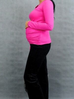 Be MaaMaa Tehotenské tričko ELLIS - ružová