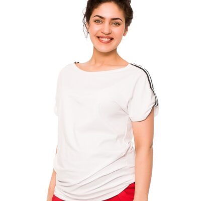 Be MaaMaa Tehotenské tričko Lia - biele, vel´. M