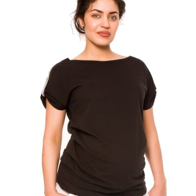 Be MaaMaa Tehotenské tričko Lia - čierne