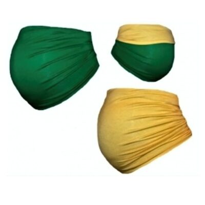 Be MaaMaa Tehotenský pás DUO - zelená so žltou