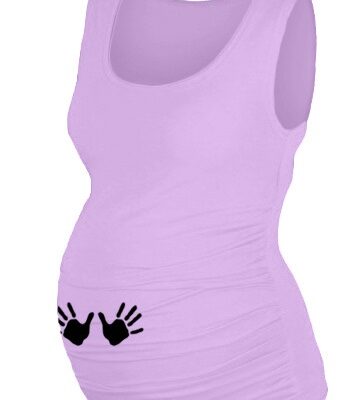 Be MaaMaa Top, tielko Dana s potlačou Ručičiek - lila, veľ. S/M