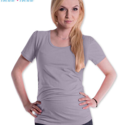 Be MaaMaa Tričko JOLY bavlna nielen pre tehotné - šedé