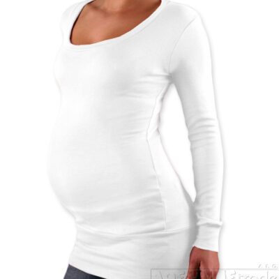 Be MaaMaa Tričko, tunika nielen pre tehotné Nelly - biela