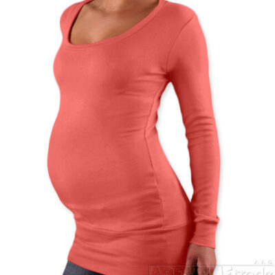 Be MaaMaa Tričko, tunika nielen pre tehotné Nelly - koral