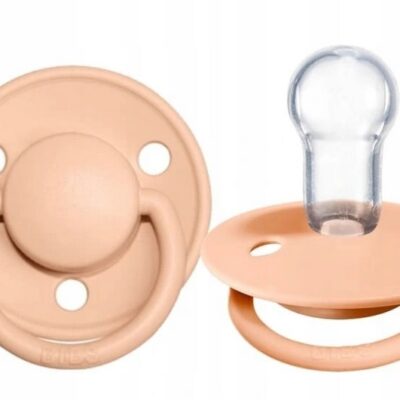 BIBS DE LUX: Silikónový cumlík 0-36m (broskyňový)