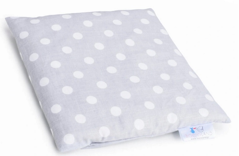 BocioLand: Veľký vankúšik Bodky (sivý) s kôstkami