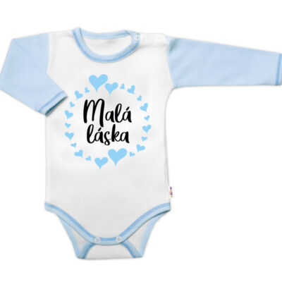 Body dl.rukáv s vtip. textom Baby Nellys, Malá láska, vel. 86, chalan