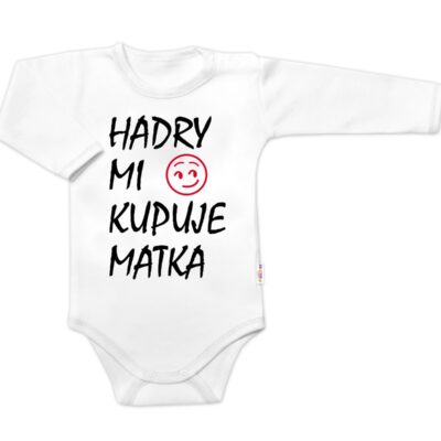 Body dlhý rukáv Hadry mi kupuje matka, Baby Nellys, biele, veľ. 68