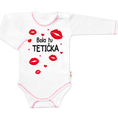 Body dlhý rukáv s vtipným textom Baby Nellys, Bola tu TETIČKA