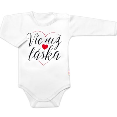 Body dlhý rukáv, Víc než láska, Baby Nellys, biele