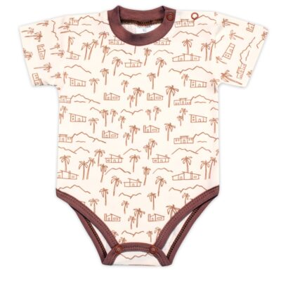 Body kr. rukáv, bavlna, zapínanie pri krku Mrofi, Afrika, krémové, veľ. 68