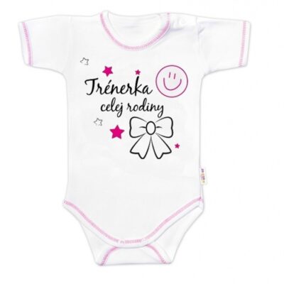 Body krátky rukáv Baby Nellys, Trénerka celej rodiny, holka