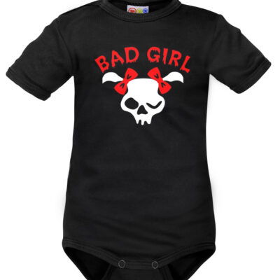 Body krátký rukáv Dejna Bad Girl - čierne, veľ. 68