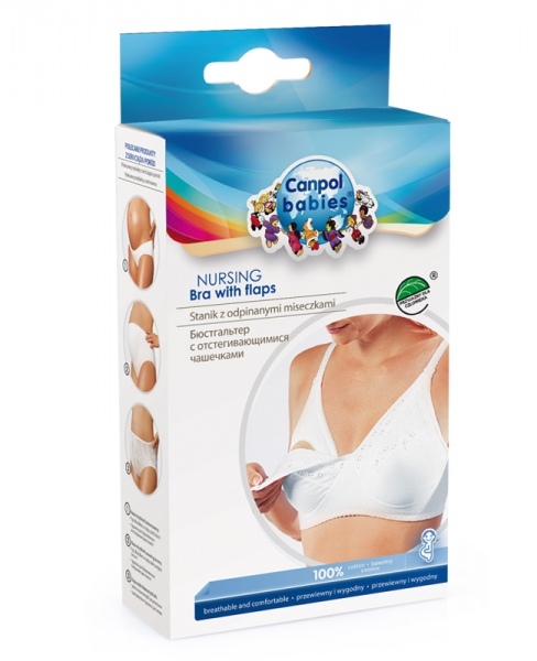 Canpol babies: Biela dojčiaca podprsenka (85A)