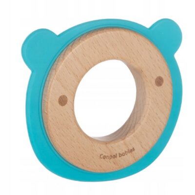 Canpol babies: Drevené hryzátko Macko (modré)