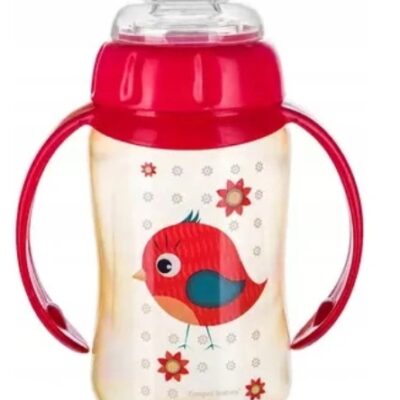 Canpol Babies: Hrnček s Vtáčikom (červený)