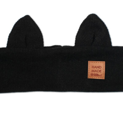 Čelenka Cat s úškami pre deti Hand Made - čierna, 4-8 rokov