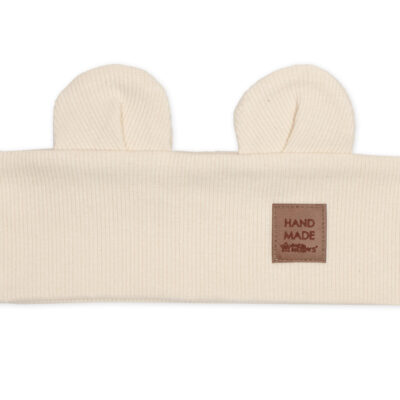 Čelenka Teddy s uškami pre deti Hand Made - krémová, 1-3 roky