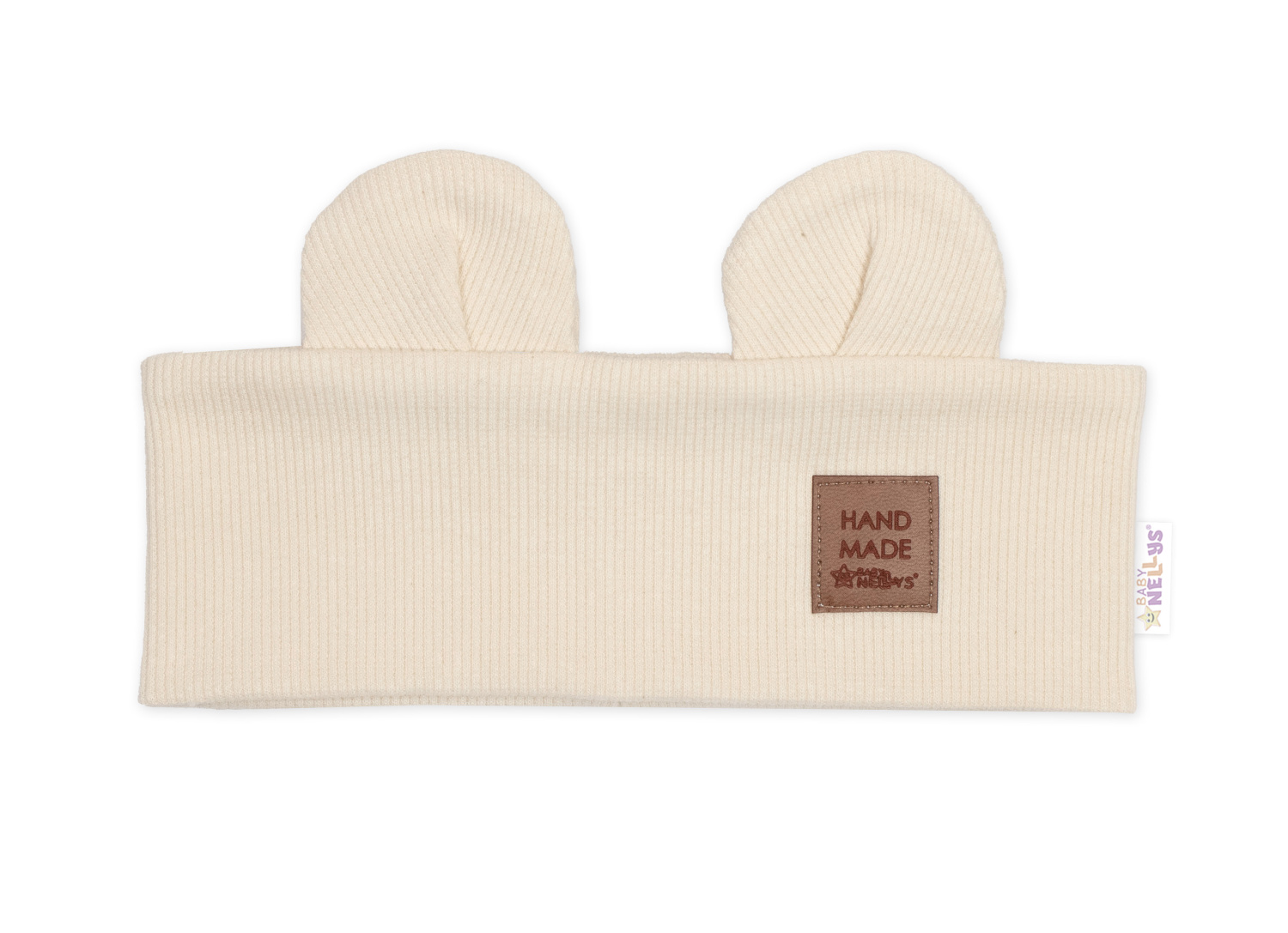 Čelenka Teddy s uškami pre deti Hand Made - krémová, 1-3 roky